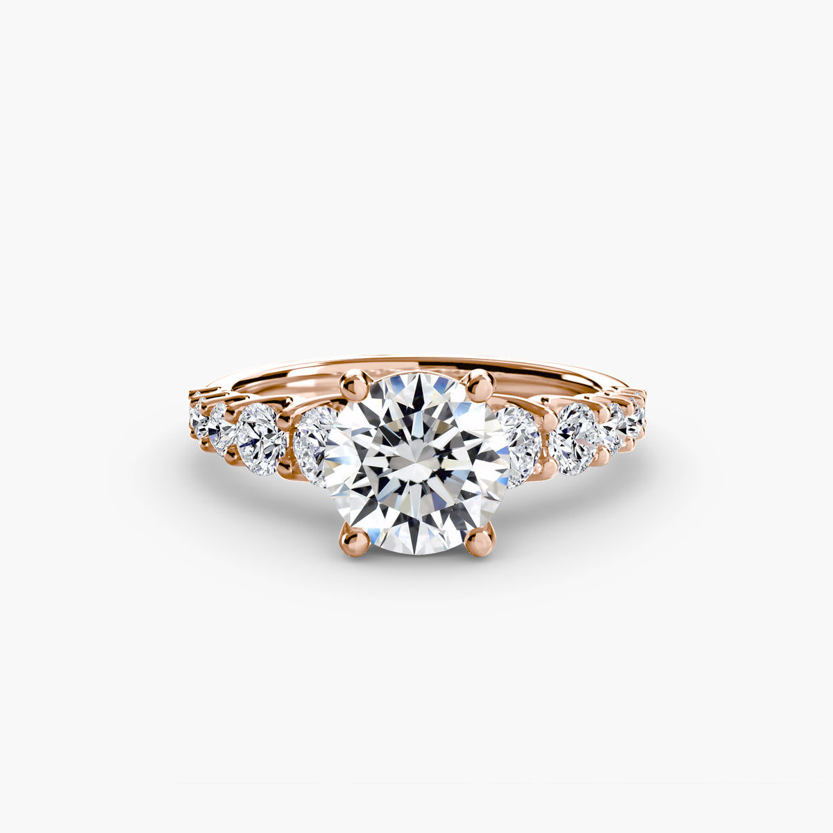 Annabelle Round Graduated Accent in rose gold