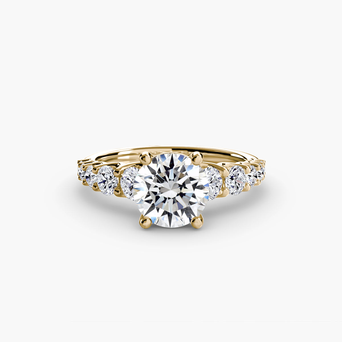 Annabelle Round Graduated Accent in yellow gold