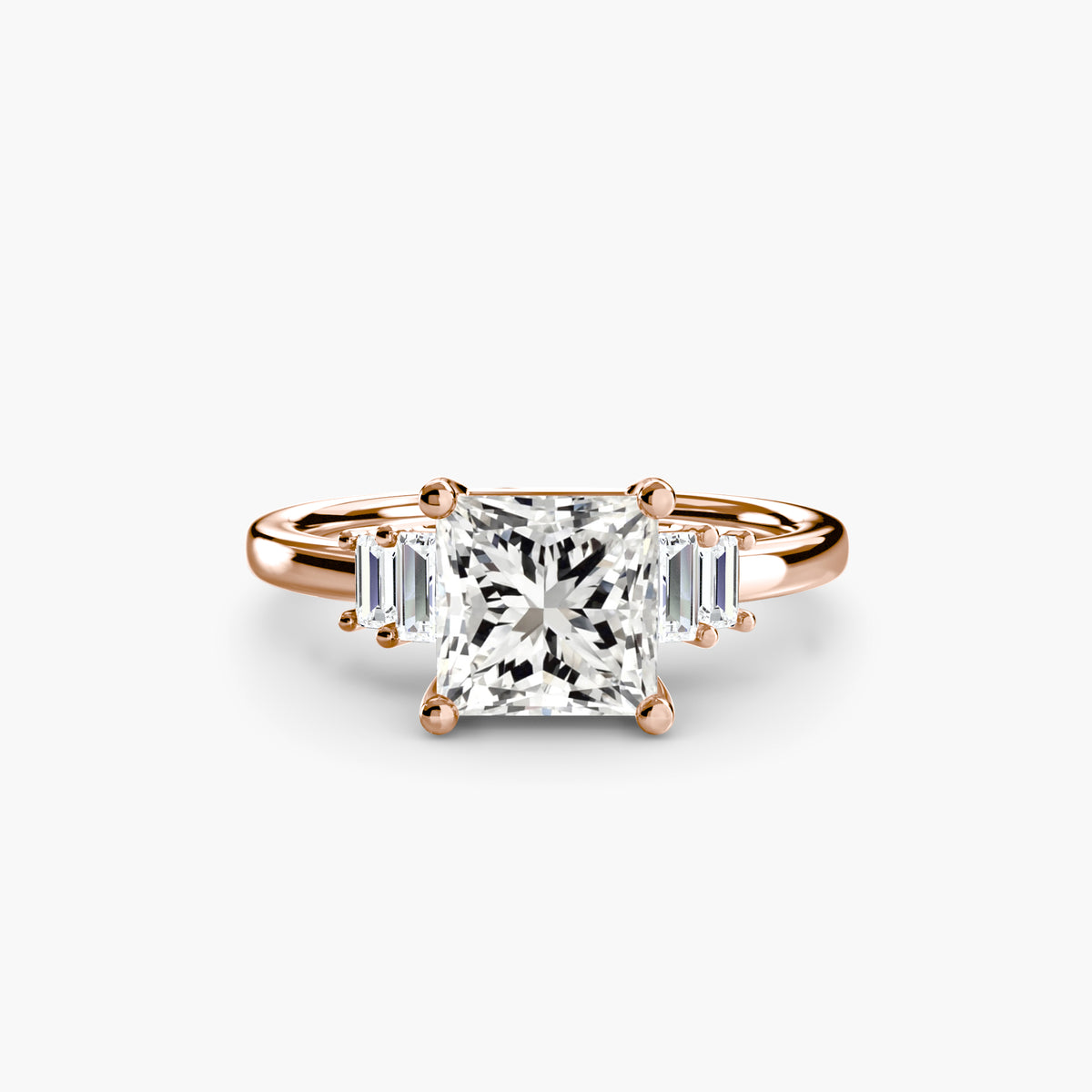 Zélie Princess Baguette Accent in rose gold