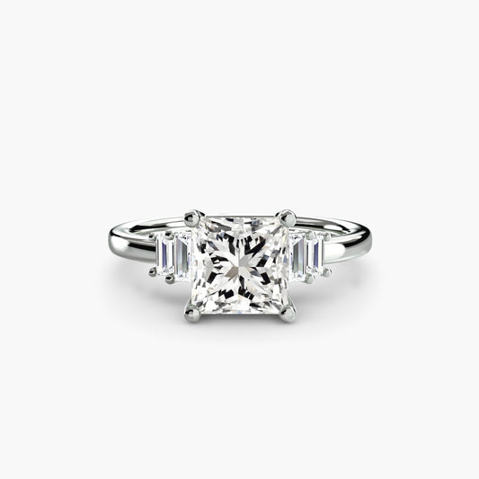Zélie Princess Baguette Accent in white gold