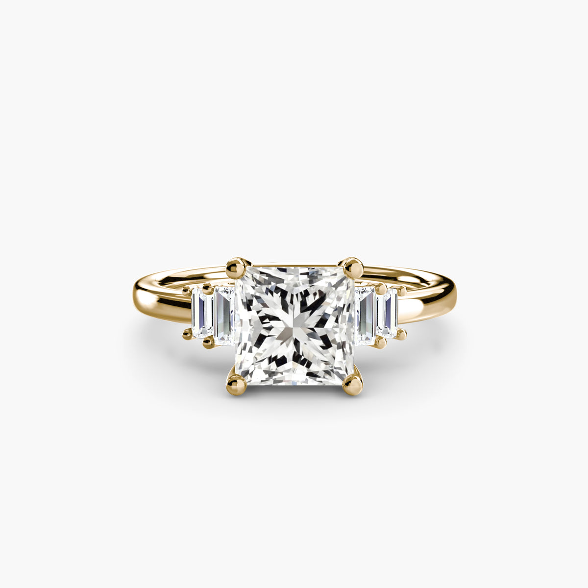 Zélie Princess Baguette Accent in yellow gold