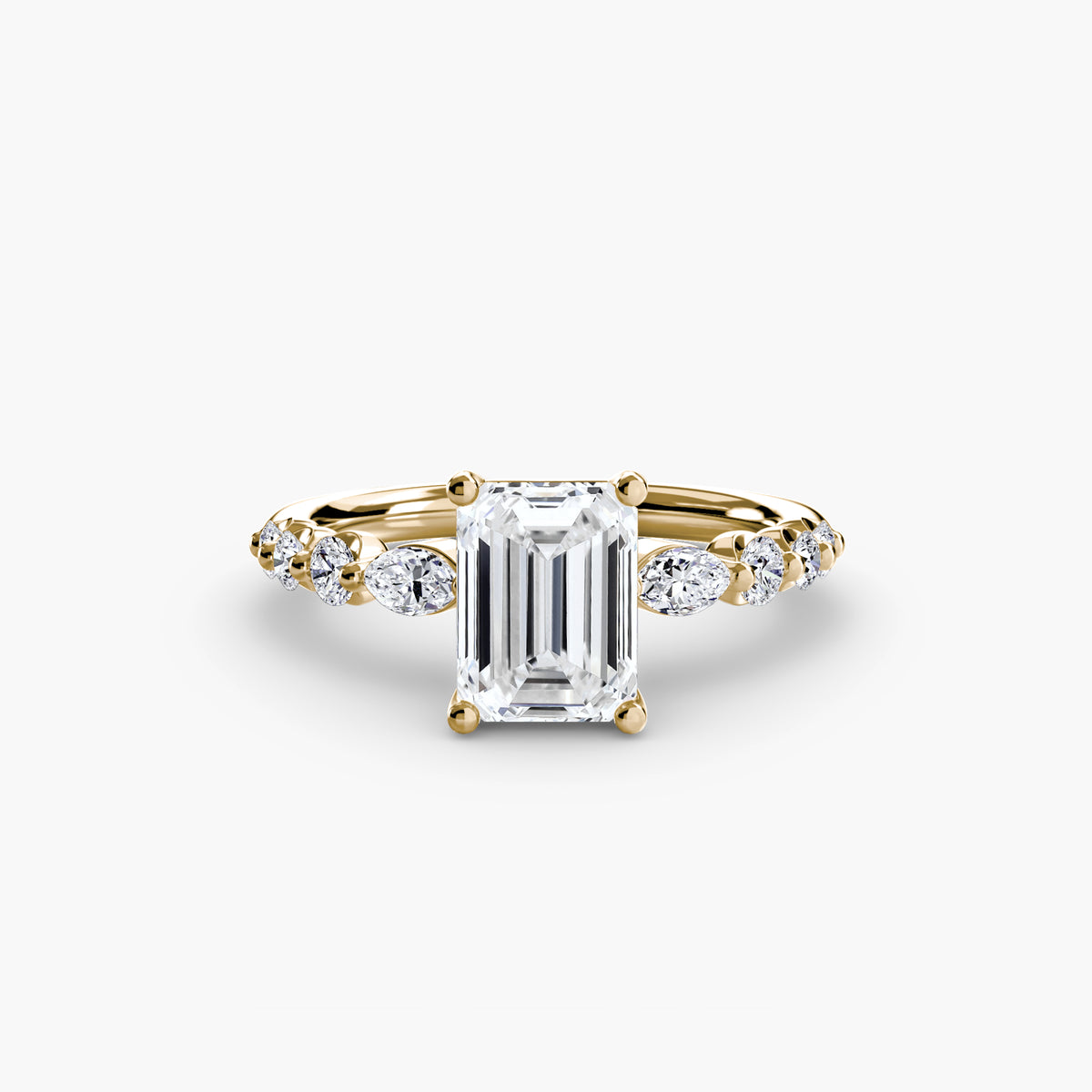 Giselle Emerald Tiered Accent in yellow gold
