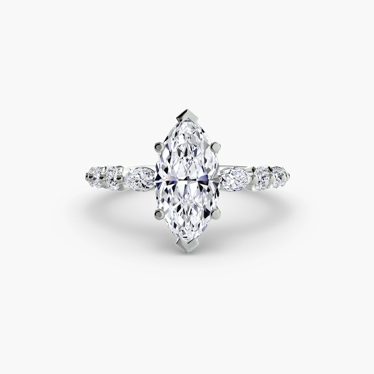 Romy Marquise Tiered Accent in white gold