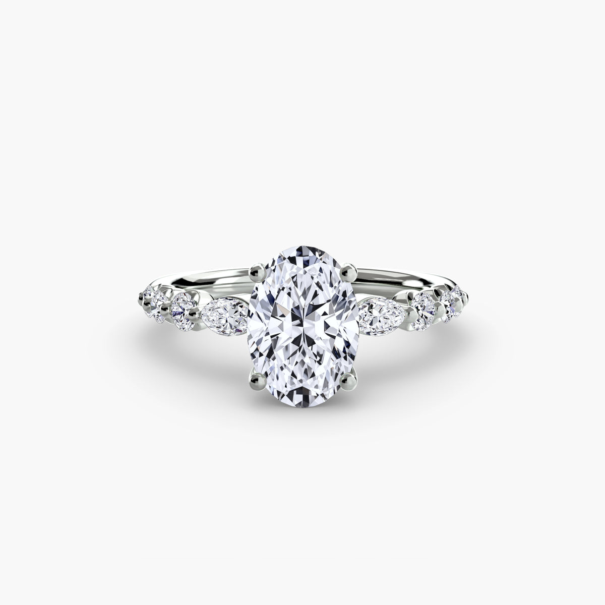 Dove ring in white gold