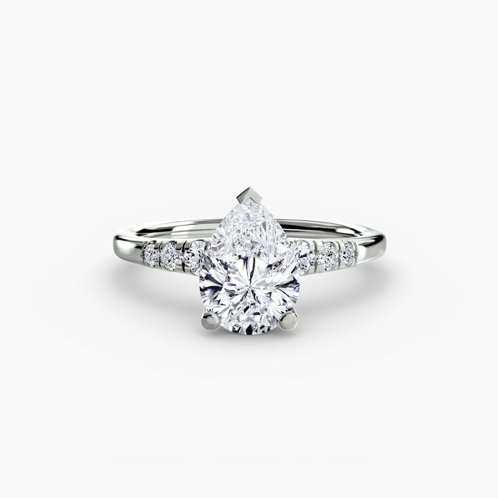 Cici — Pear Accent Solitaire