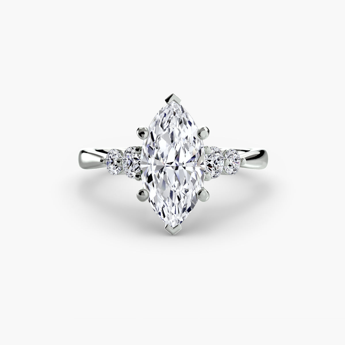 Rae Marquise Petite Accent in white gold