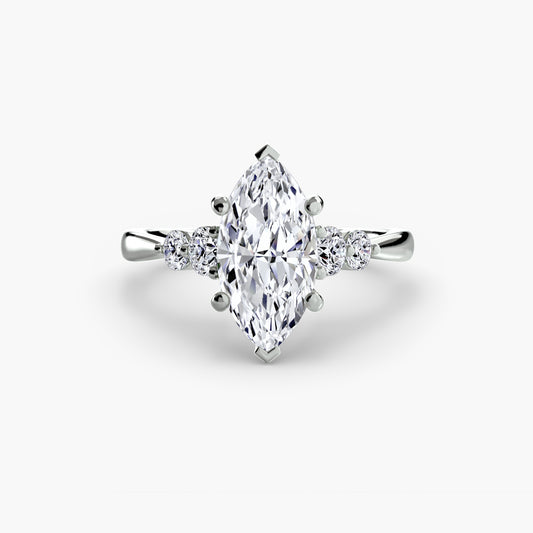 Rae Marquise Petite Accent in white gold