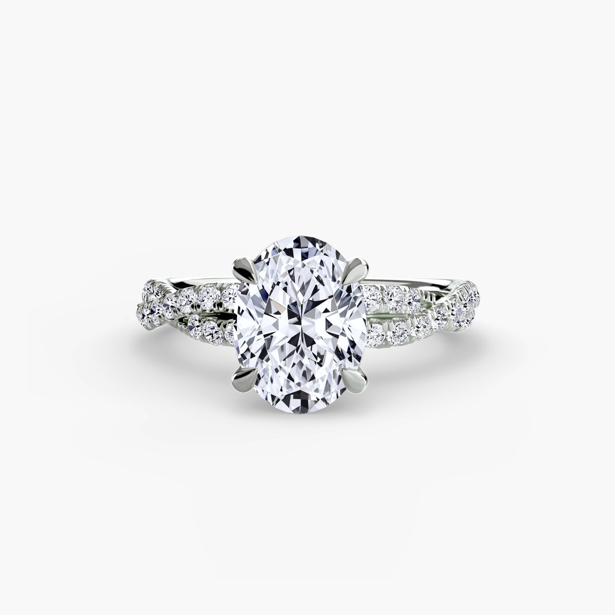 Indie ring in white gold