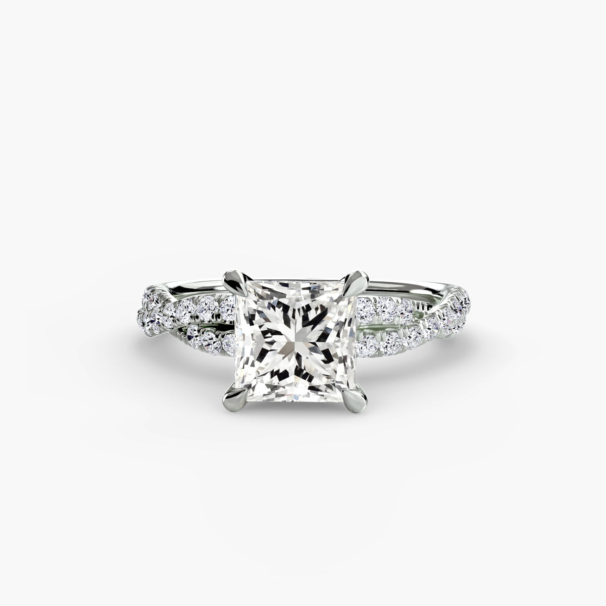 Honey ring in white gold