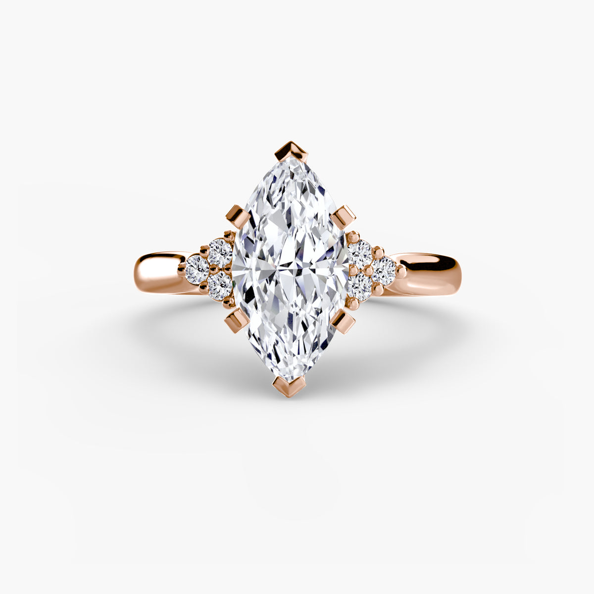 Ophelia Marquise Cluster Shoulder in rose gold
