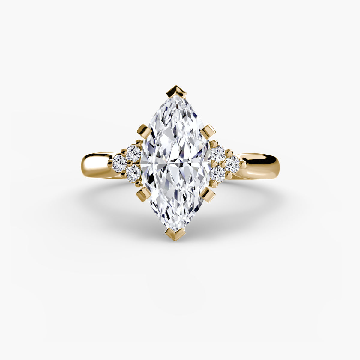 Ophelia Marquise Cluster Shoulder in yellow gold