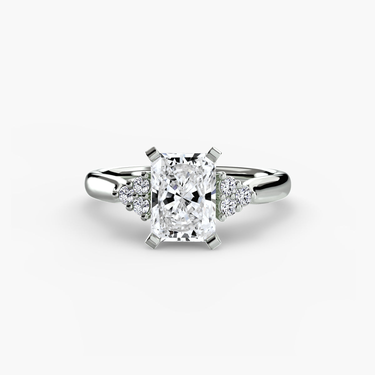 Liliane Radiant Cluster Shoulder in white gold