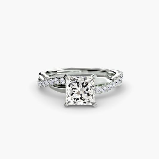 Hope Princess Twist Pavé in white gold