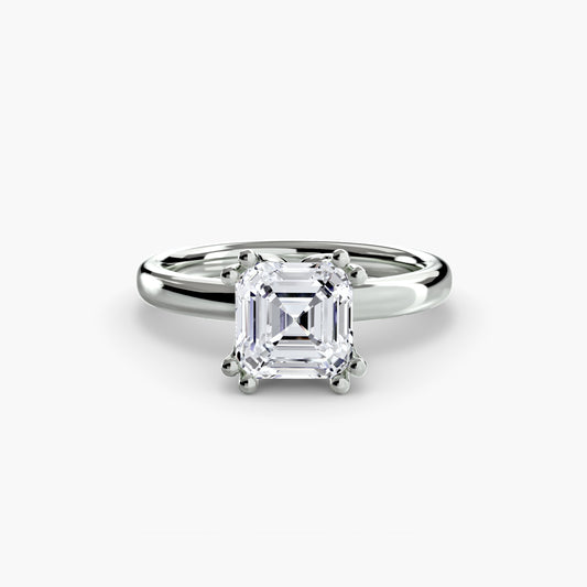 Mirabelle Asscher Solitaire in white gold