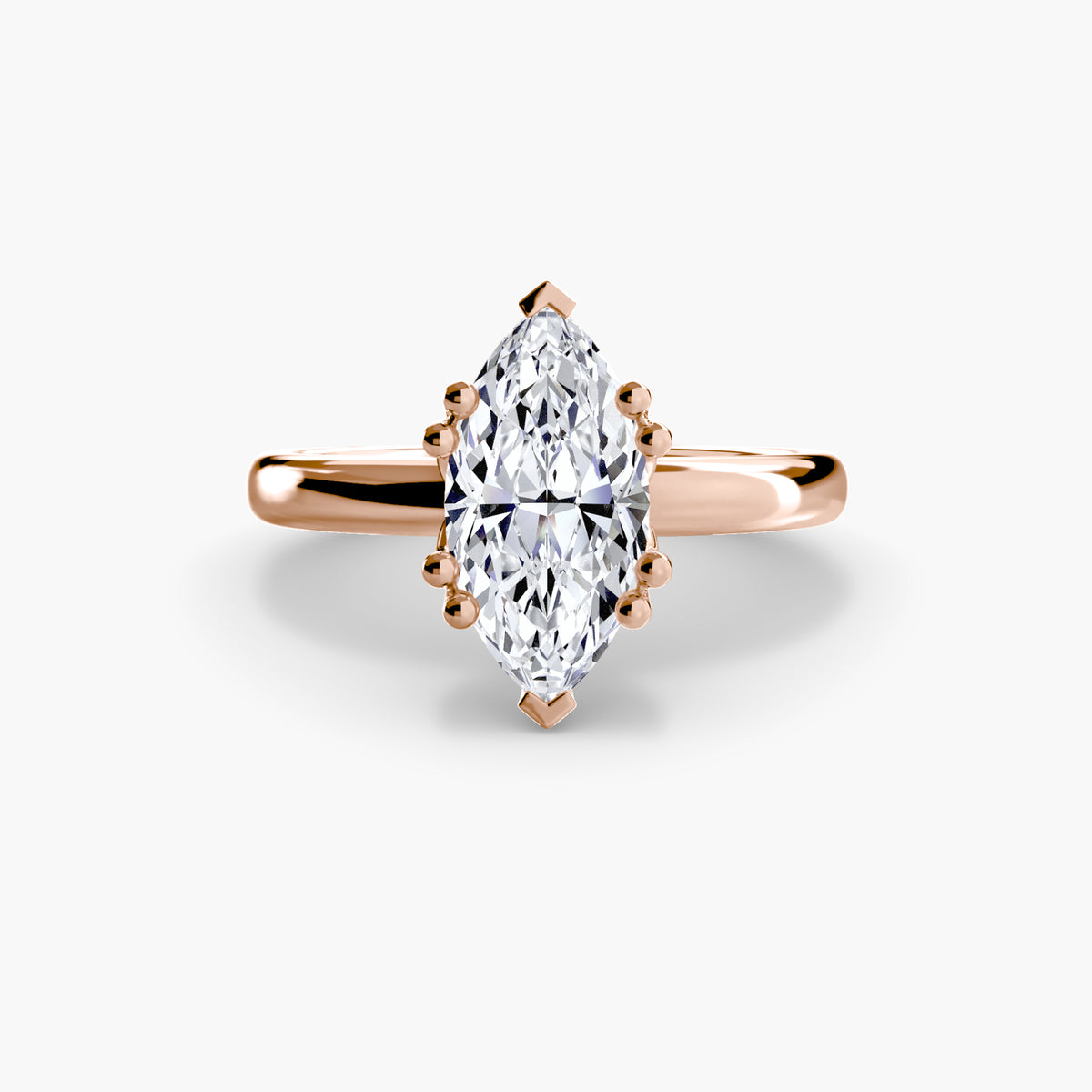 Ada Marquise Slim Solitaire in rose gold