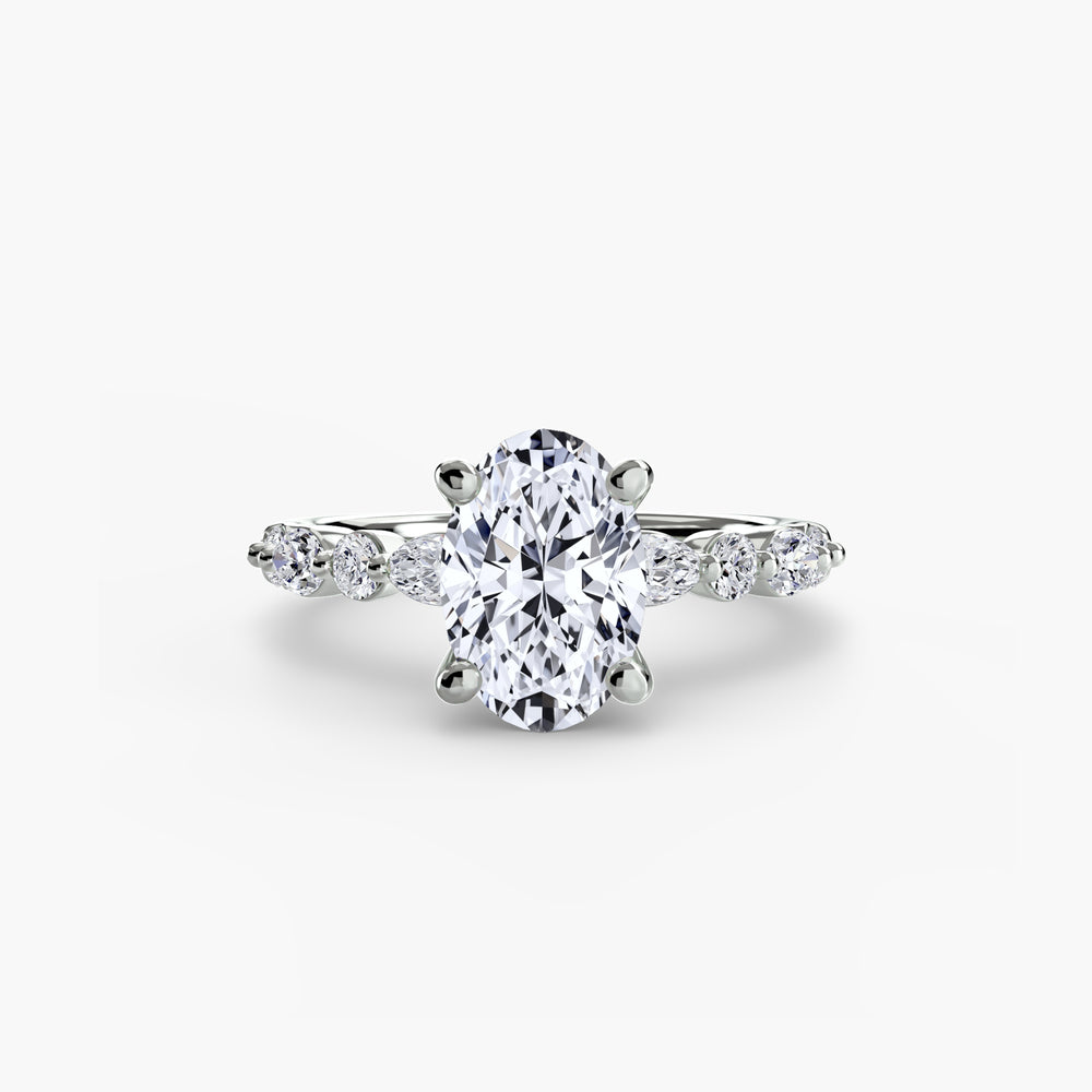 Gwen — Oval Diamond Band Solitaire