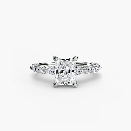 Siena Radiant Diamond Band Solitaire in white gold