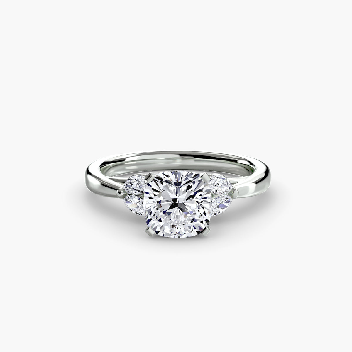 Octavia Cushion Celestial Cluster in white gold
