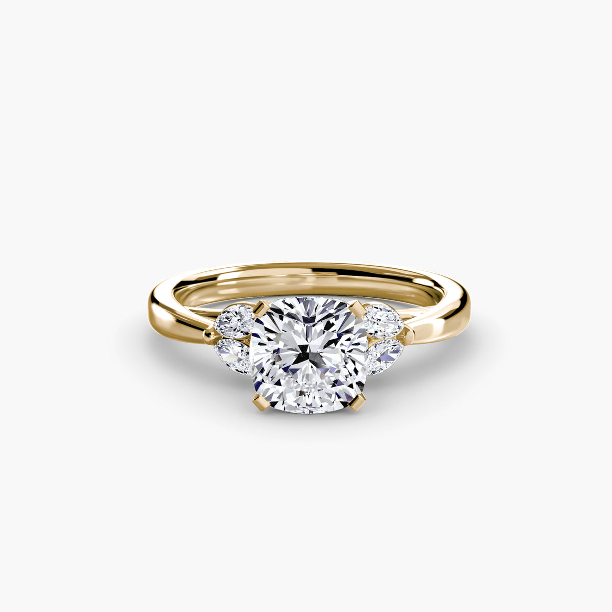 Octavia Cushion Celestial Cluster in yellow gold