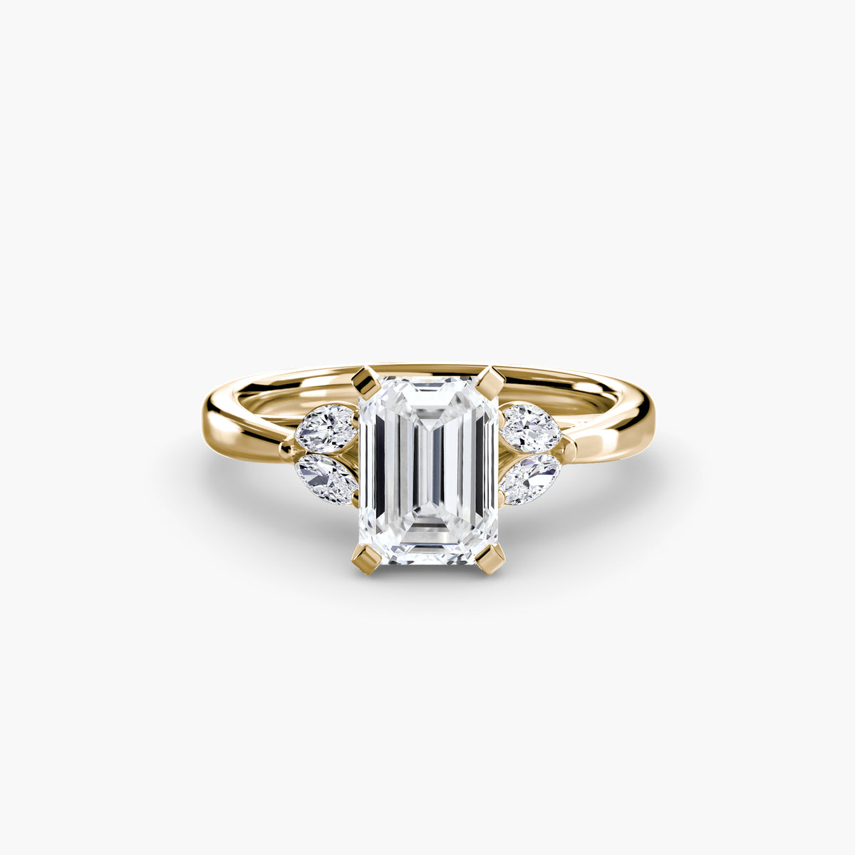 Estelle Emerald Celestial Cluster in yellow gold