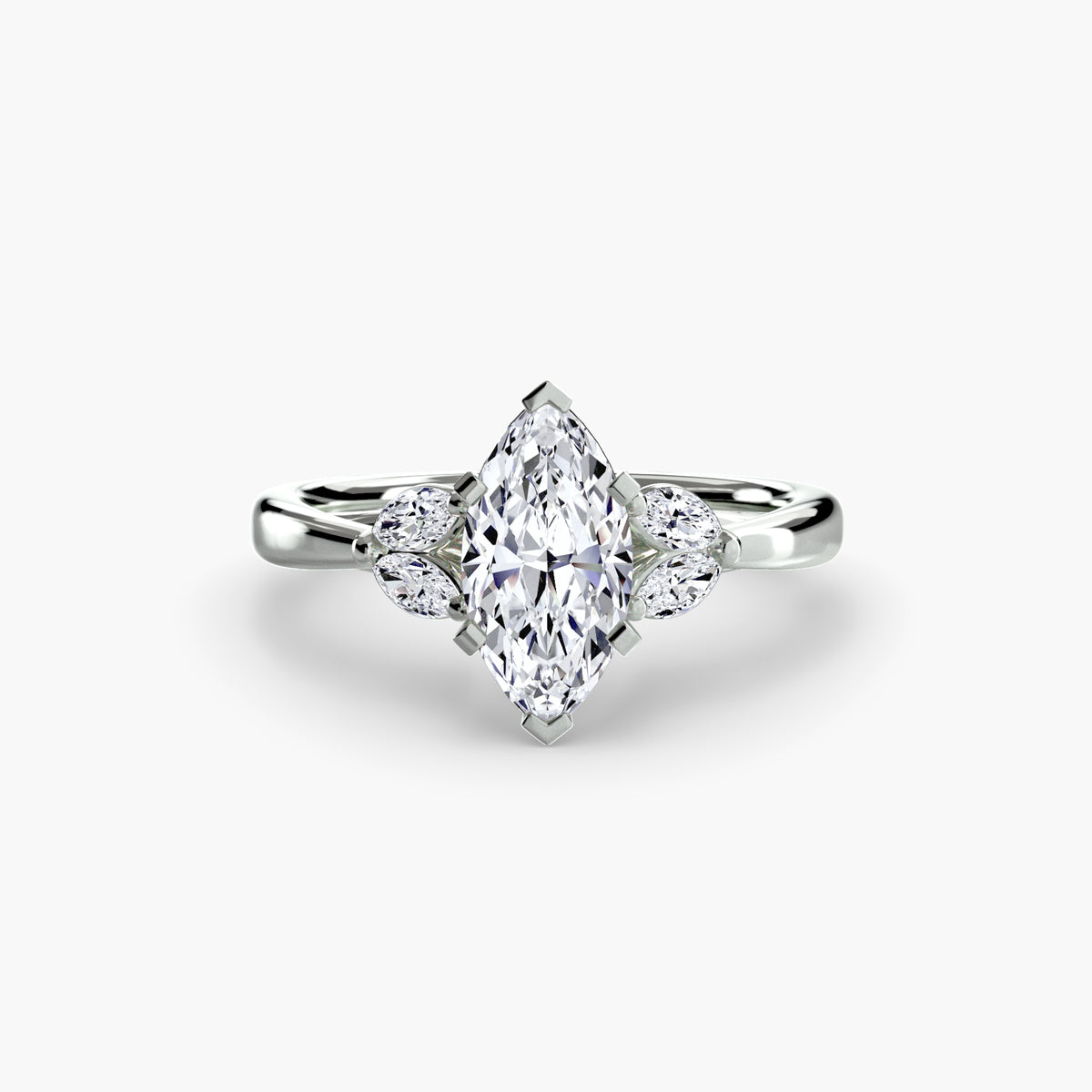 Noémie Marquise Celestial Cluster in white gold