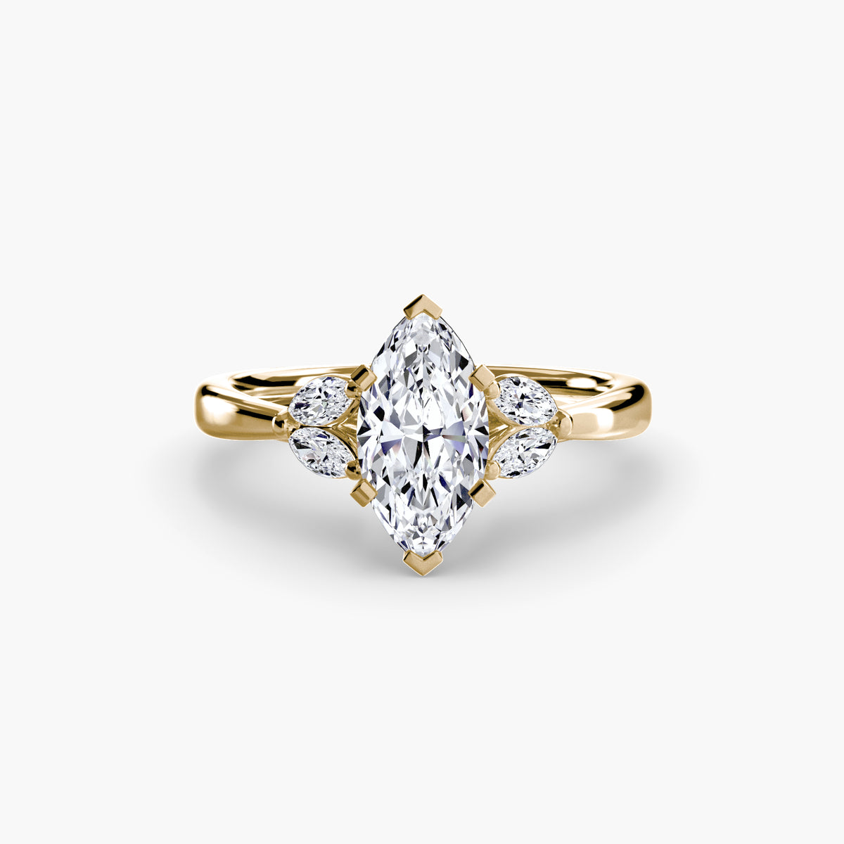 Noémie Marquise Celestial Cluster in yellow gold