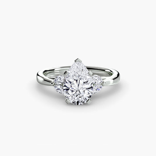 Clarisse Pear Celestial Cluster in white gold