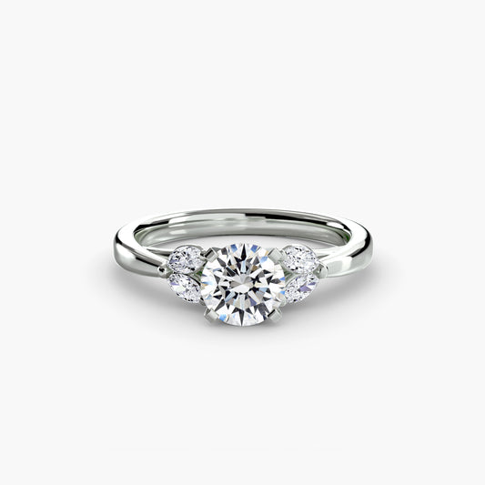 Adeline Round Celestial Cluster in white gold